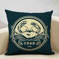 Axyaa Nautical Style Linen Pillow Cover 45x45cm for Living Room Sofa Décor