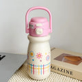 Axyaa Kids Stainless Steel Insulated Thermos Bottle with Double Drinking Straw