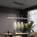 Axyaa Modern Oval Iron Chandelier: Designer Minimalist Restaurant Island Decor Light