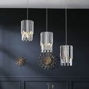 Axyaa Gold Crystal Pendant Lamp: Modern Bedroom LED Lighting for Bar, Kitchen & Restaurant