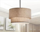 Axyaa Minimalist LED Fabric Pendant Light for Dining Living Bedroom Study