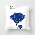 Abstract Geometric Mountain Pillowcase Blue Polyester for Sofa Hotel Office Seat Cushion Cover