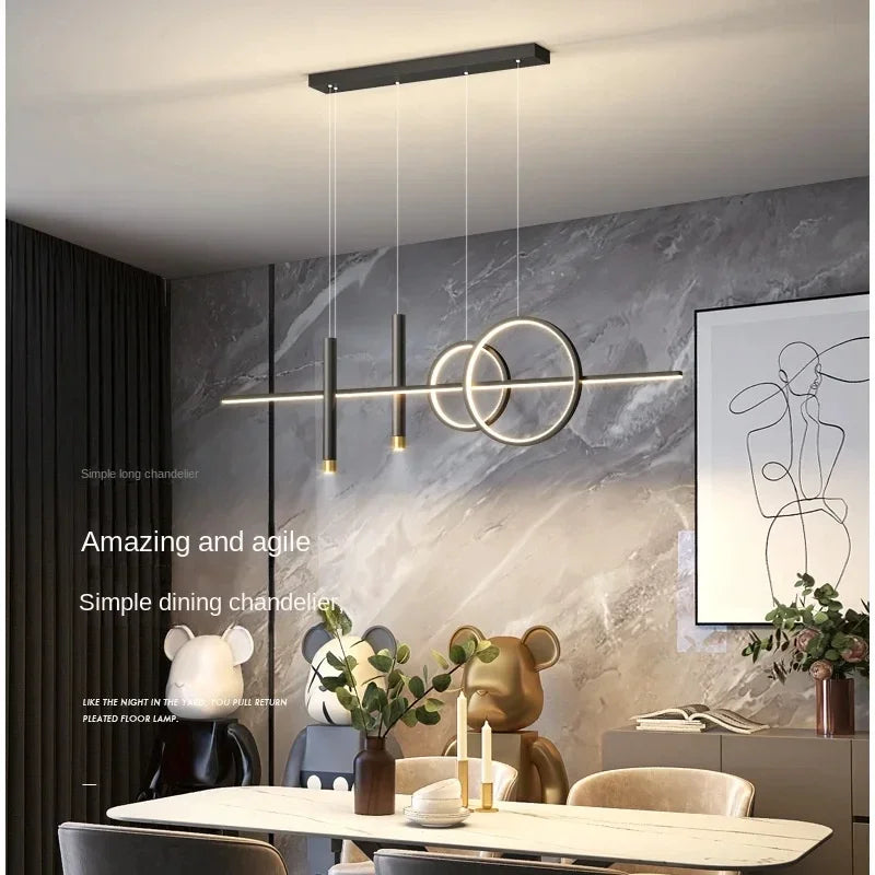 Axyaa Nordic LED Pendant Lights for Dining Table Kitchen Chandelier - Modern Minimalist Design