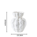 Axyaa Ceramic Vase for Desk Decor with Artificial Flowers - Room Aesthetic Touch