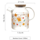 Axyaa Borosilicate Glass Teapot Infuser Large Capacity Heat Resistant Fruit Tea Pot