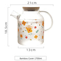Axyaa Glass Teapot Infuser Large Capacity Heat Resistant Flower Tea Pot