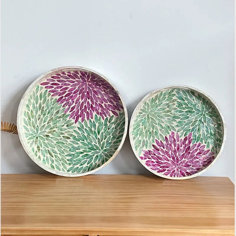 Axya Colorful Shells Storage Tray - Desktop Jewelry Organizer
