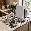 Axyaa Watercolor Cat Absorbent Draining Drying Mat