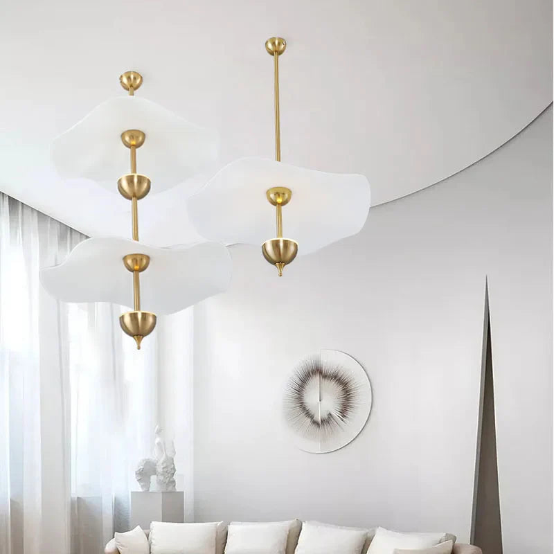Axyaa Lotus Leaf LED Pendant Lamp: Modern Luxury for Home & Hospitality