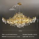 Axyaa Crystal Chandelier: Post-Modern Minimalist Living Room & Restaurant Light