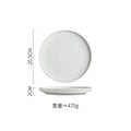 Axyaa Ceramic Plate Set of 4 - Hammer Pattern Tableware for Steak, Salad, Dessert