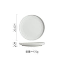 Axyaa Ceramic Plate Set of 4 - Hammer Pattern Tableware for Steak, Salad, Dessert