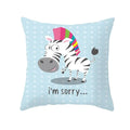 Nordic Cartoon Print Yellow Blue Cushion Cover 45*45cm by Axyaa