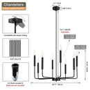 Axyaa Industrial Retro Chandelier for Dining Room and Kitchen