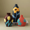 Axyaa Morandi Ceramic Vase for Creative Living Room Decor