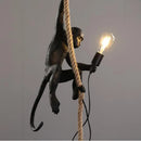Axyaa Modern Monkey Pendant Light - Resin Animal LED Fixture