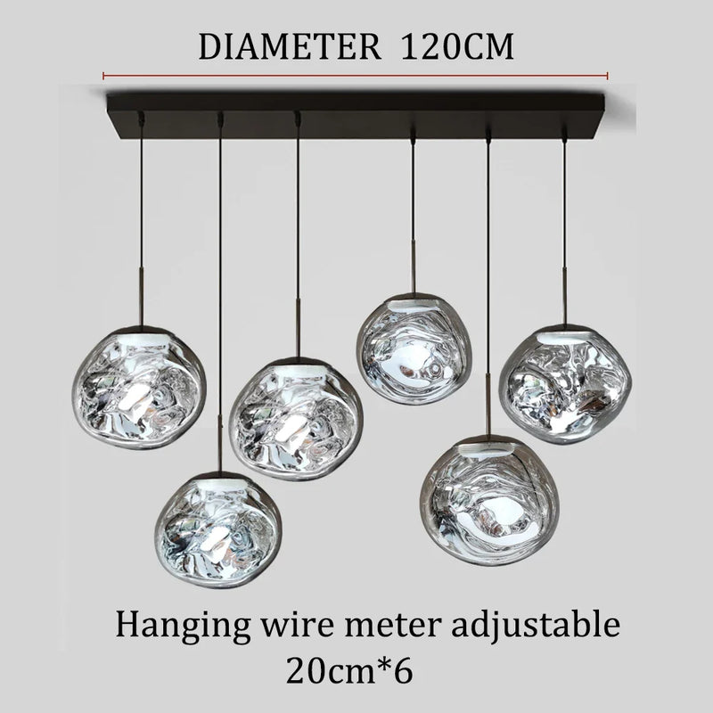 Axyaa Nordic PVC LED Chandelier for Kitchen & Living Room Lighting