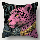 Axyaa Pink Leopard Sofa Cushion Cover Set - 17.7" x 17.7"