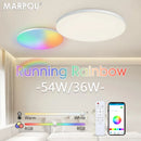 Axyaa Rainbow RGB Ceiling Lamp 54W Smart LED Remote Control 220V