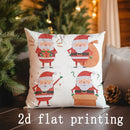Axyaa Festive Christmas Pattern Pillowcase for Sofa, Bedroom, Car - Cushion Cover