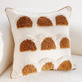 Axyaa Boho Beige Brown Jacquard Embroidery Pillowcase 45X45cm