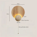 Axyaa Wabi Sabi LED Wall Lamp Circular Yellow Travertine Bedroom Bathroom Mirror Light