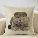 Axyaa Nordic Dog Decorative Cushion Cover 45x45cm, Linen Sofa Pillow Cover