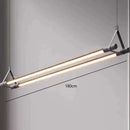 Axyaa Modern Double Row LED Chandelier for Office Meeting Room and Front Desk