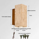 Axyaa Industrial Vintage LED Wall Lamp Yellow Travertine Stone Staircase Lighting