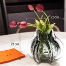 Axyaa Pomegranate Glass Vase for Flowers Arrangement and Table Decoration