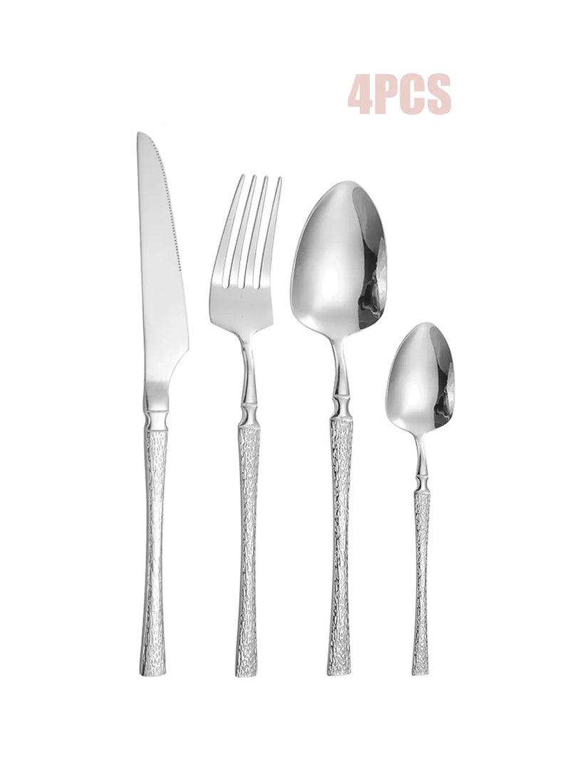 Axyaa Stainless Steel Tableware Set for Various Occasions