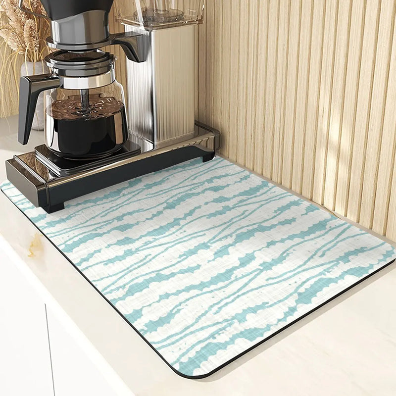 Axyaa Striped Dining Table Mat Coasters - Absorbent Placemats for Kitchen