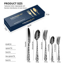 Axyaa 20-Piece Stainless Steel Western Style Tableware Set for Hotels & Steakhouses
