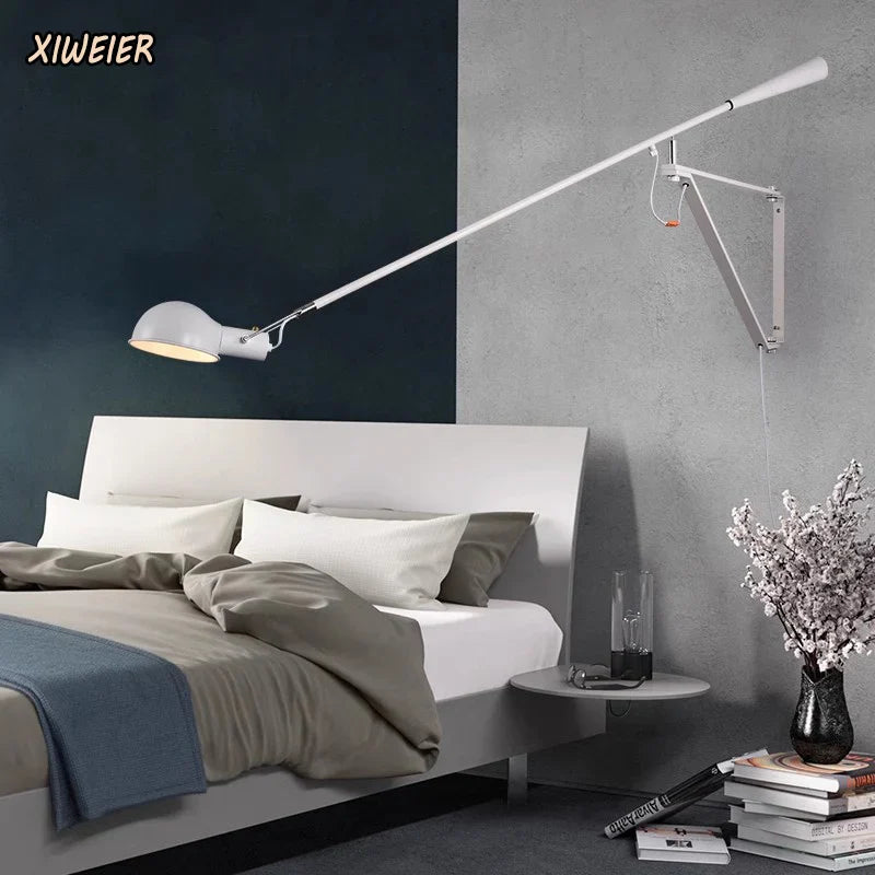 Axyaa Adjustable Long Arm Wall Lamp: Modern Nordic Design