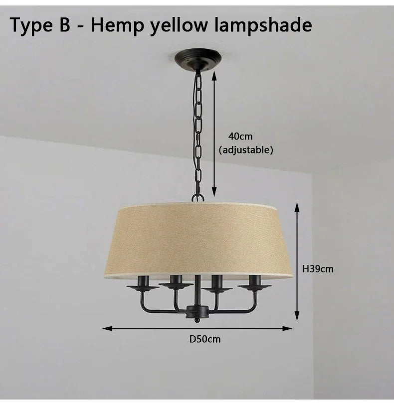 Axyaa Retro Metal Chandelier LED Pendant Lights for Home Decor