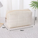 Axyaa Plush Cosmetic Storage Bag - Portable Travel Makeup Toiletry Pouch