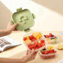 Axyaa Divided Lunch Box: Leakproof Portable Container for Salad, Fruit, and Bento