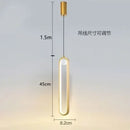 Axyaa Modern Gold Black LED Pendant Lamps for Minimalist Decor Lighting