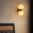 Axyaa Marble Ball Wall Lamp Old Copper Art Deco Sconce for Hotel Parlor Bedroom