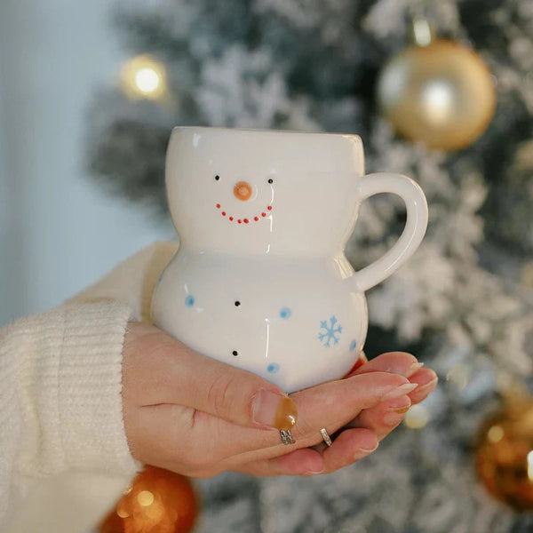 Axya Cartoon Ceramic Breakfast Mug with Handle - Nordic Style, Coffee Cup, Table Decoration