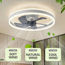 Axyaa Remote Control Bedroom Pendant Fan Light - 6 Speed LED Ceiling Fan