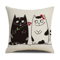 Axyaa Cat Print Cushion Cover for Stylish Home Decor and Comfort