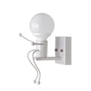 Axyaa Cartoon Humanoid Wall Lamp | Modern Iron Wall Light for Bedroom, Living Room & Bathroom