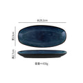 Axyaa Oval Fish Plate Ceramic Sushi Dessert Snack Serving Salad Restaurant Tableware