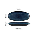 Axyaa Oval Fish Plate Ceramic Sushi Dessert Snack Serving Salad Restaurant Tableware