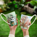 Axyaa Nordic Couple Oil Painting Bone Mug Large Capacity Coffee Cup