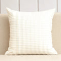 Axyaa Soft Corduroy Corn Grain Throw Pillow Cover for Home Decor - 40/45/50cm