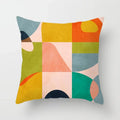 Axyaa Geometric Abstract Patterned Pillow Cover for Sofa Bedroom Car