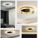 Axyaa Gold Steel Crystal LED Dimmable Ceiling Light for Luxe Living Spaces