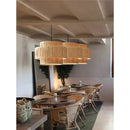 Axyaa Rattan Pendant Light: Wabi-sabi Style Creative LED Chandelier for Home & Restaurant